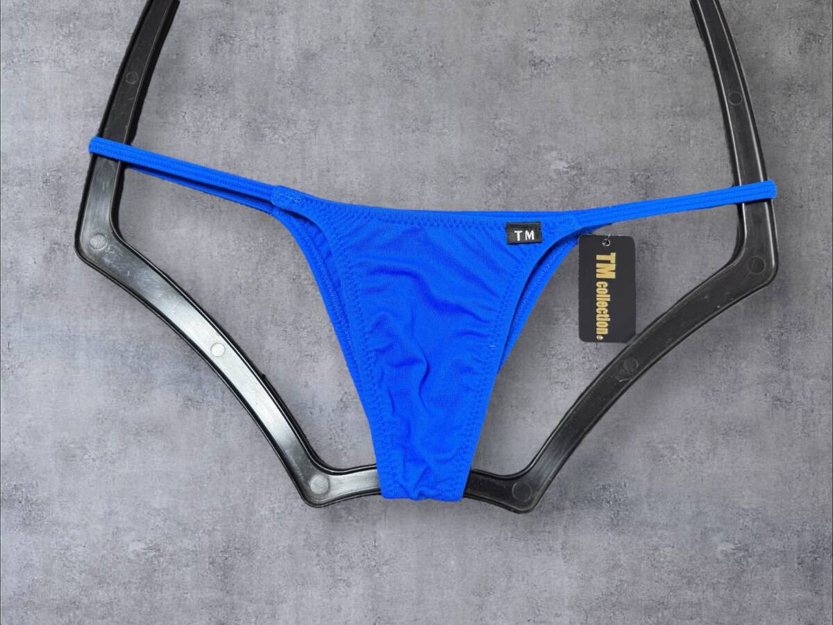 新品 TM collection ブルー ガーゼ調 サイドストリング ハーフバック L 565705拍卖