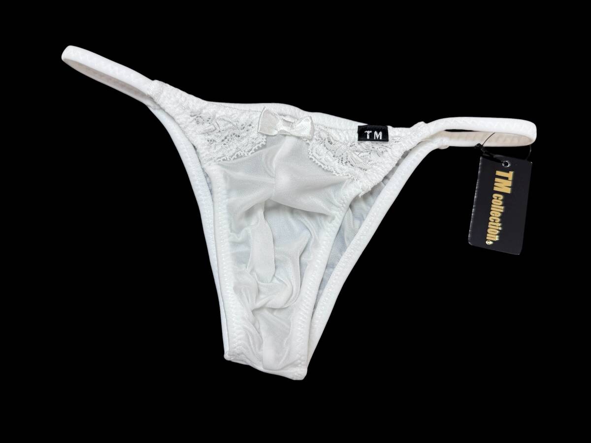 新品 TM collection ホワイト NewT2M2 x Lace cute ハーフバックビキニ L 175058拍卖