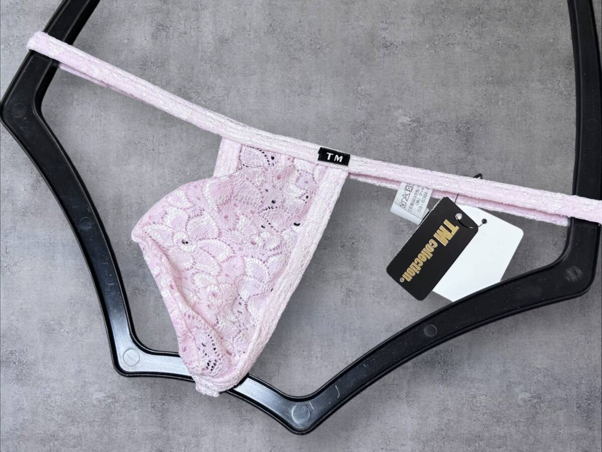 新品 TM Collection ピンク Flowerlace カップぷっくり G-STRING L 115757拍卖
