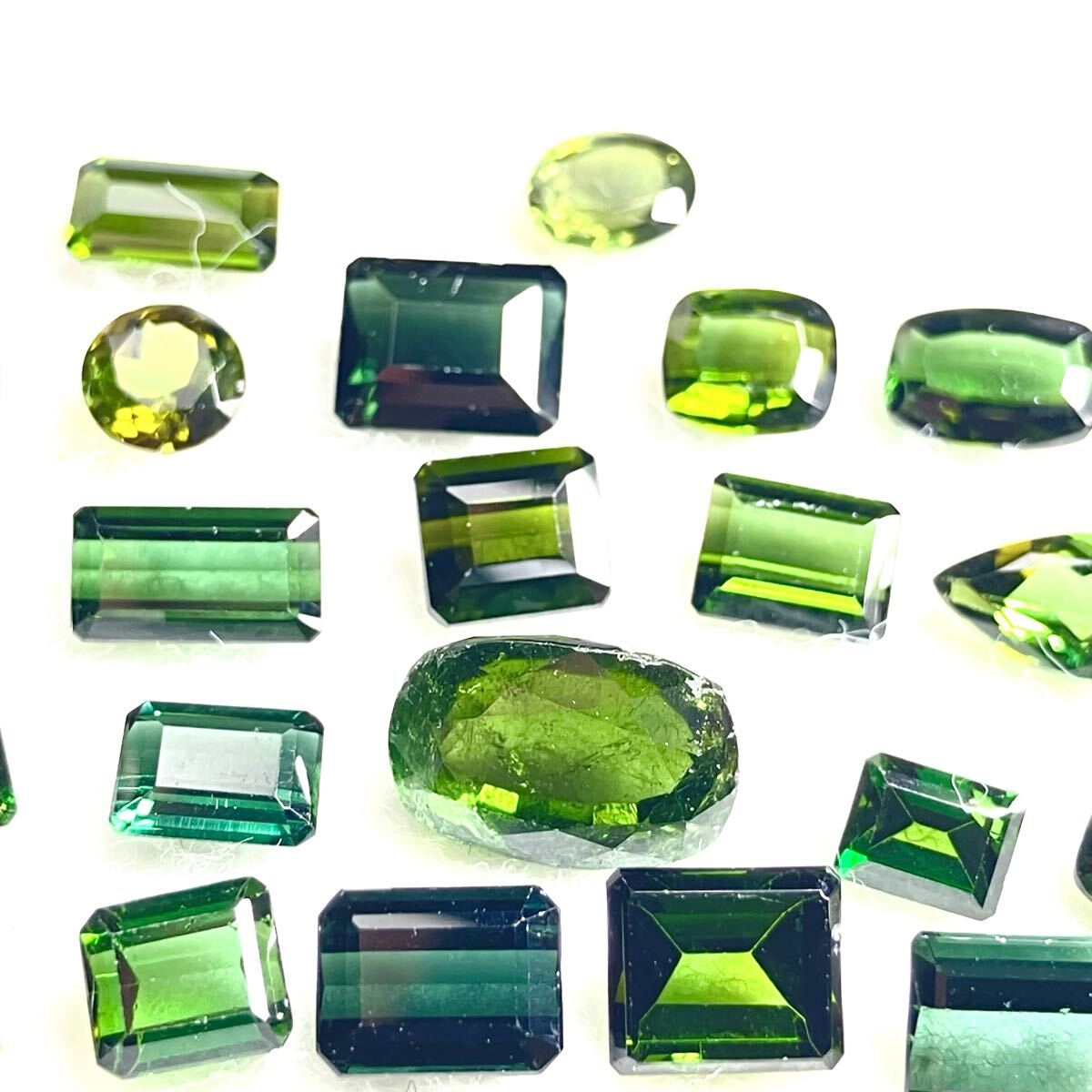 ◯天然グリーントルマリンおまとめ55.759ct◯d 約11.15g ルース 裸石 宝石 ジュエリー jewerly green tourmaline DC7/DG5 w2ま16拍卖