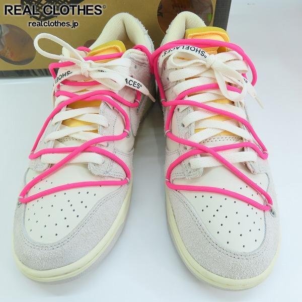 NIKE×OFF-WHITE/ナイキ×オフホワイト DUNK LOW 1 OF 50 17 ダンクロー DJ0950-117/27.5 /080拍卖