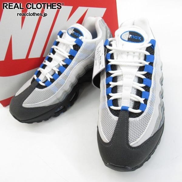 【未使用】 Nike/ナイキ AIR MAX 95 BIG BUBBLE/ビッグバブル Cool Grey and Blue Spark IM7410-100/24.5 /080拍卖