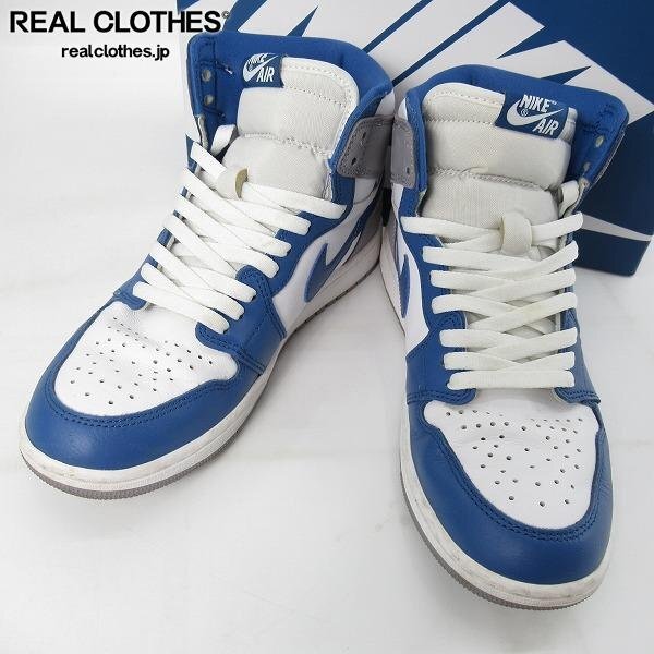 NIKE/ナイキ AIR JORDAN 1 RETRO HIGH OG/エアジョーダン1 レトロ ハイ トゥルーブルー DZ5485-410/27.5 /080拍卖