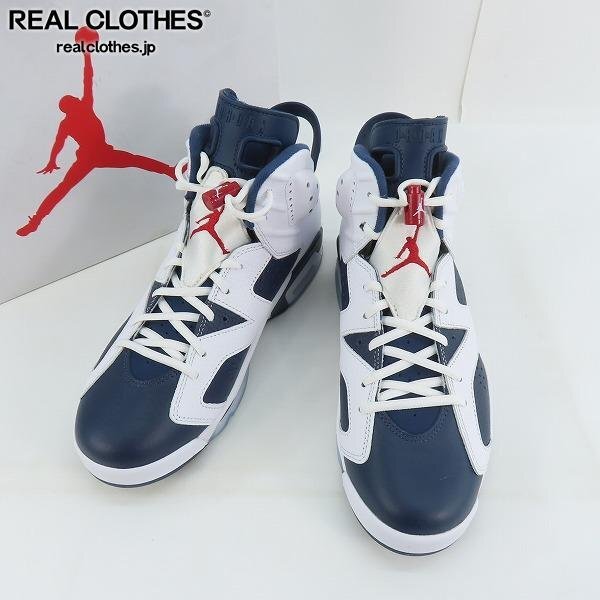 【未使用】NIKE/ナイキ AIR JORDAN 6 RETRO/エアジョーダン6 Olympic/オリンピック CT8529-164/27.5 /080拍卖
