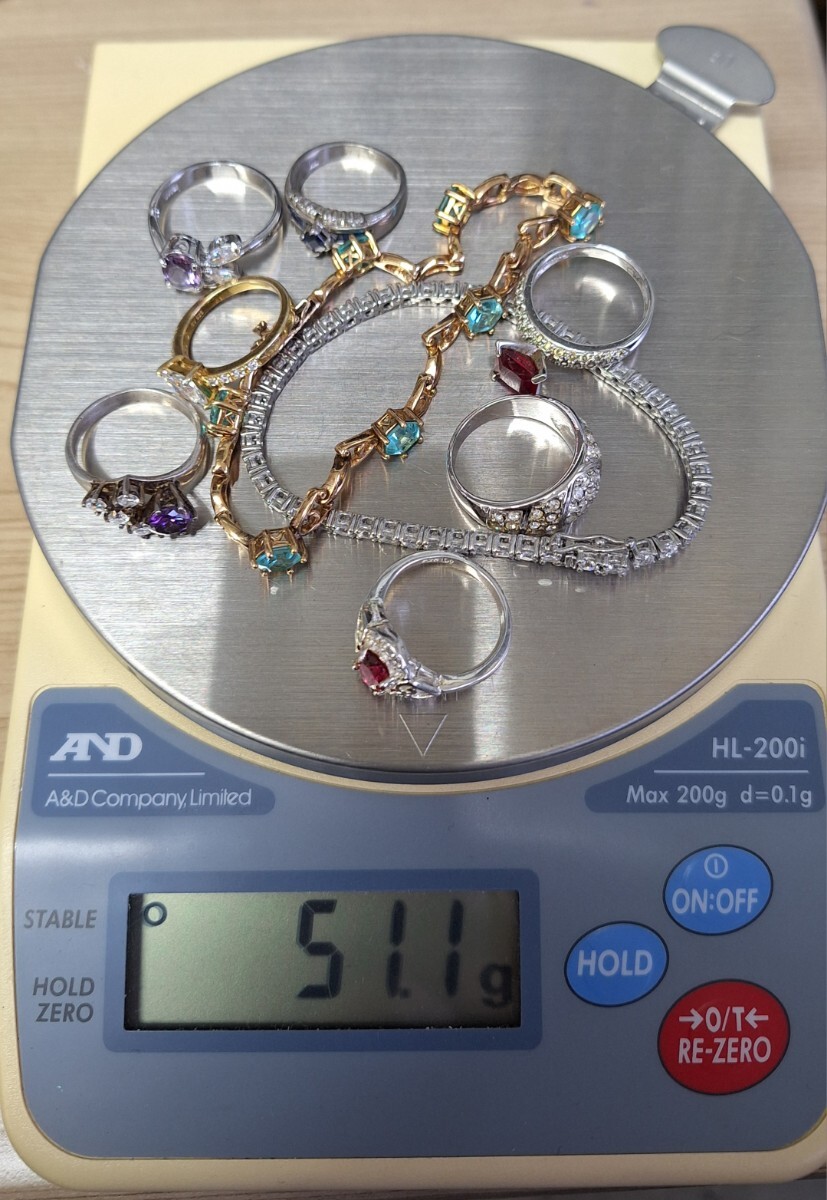 sj-197 シルバーアクセサリー ペンダント 全て刻印入り 925 ブレスレットsilver リング ネックレスまとめ 地金 ヴィンテージ 51g拍卖