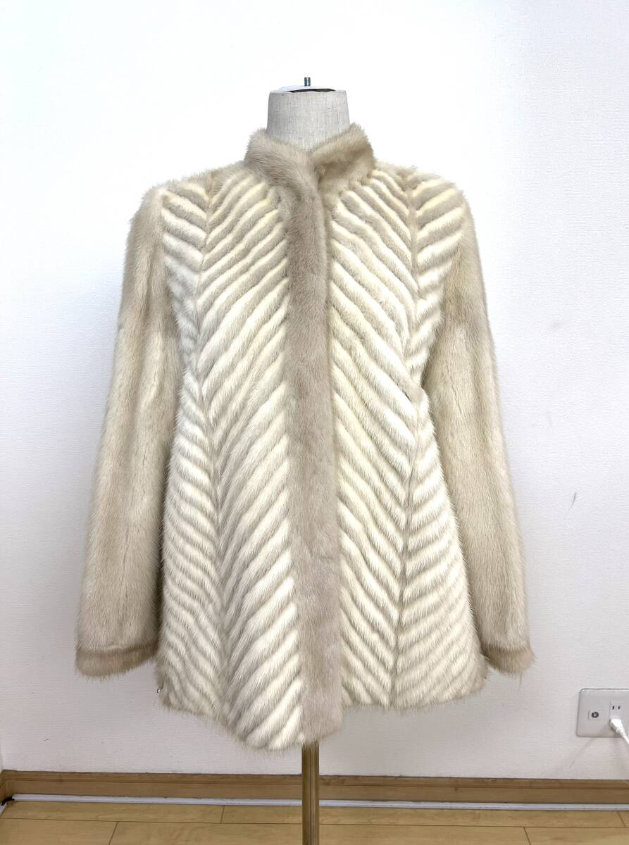 【程度上】パールミンク×ヴァイオレットミンク デザインコート拍卖