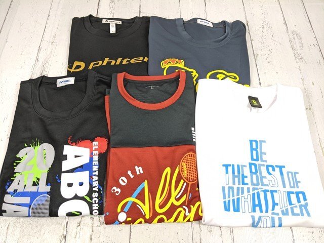 【11yt077】バドミントン ウエア×5点セット YONEX ヨネックス 長袖シャツ◆GOSEN ゴーセン 半袖シャツ◆サイズL◆p74♪拍卖