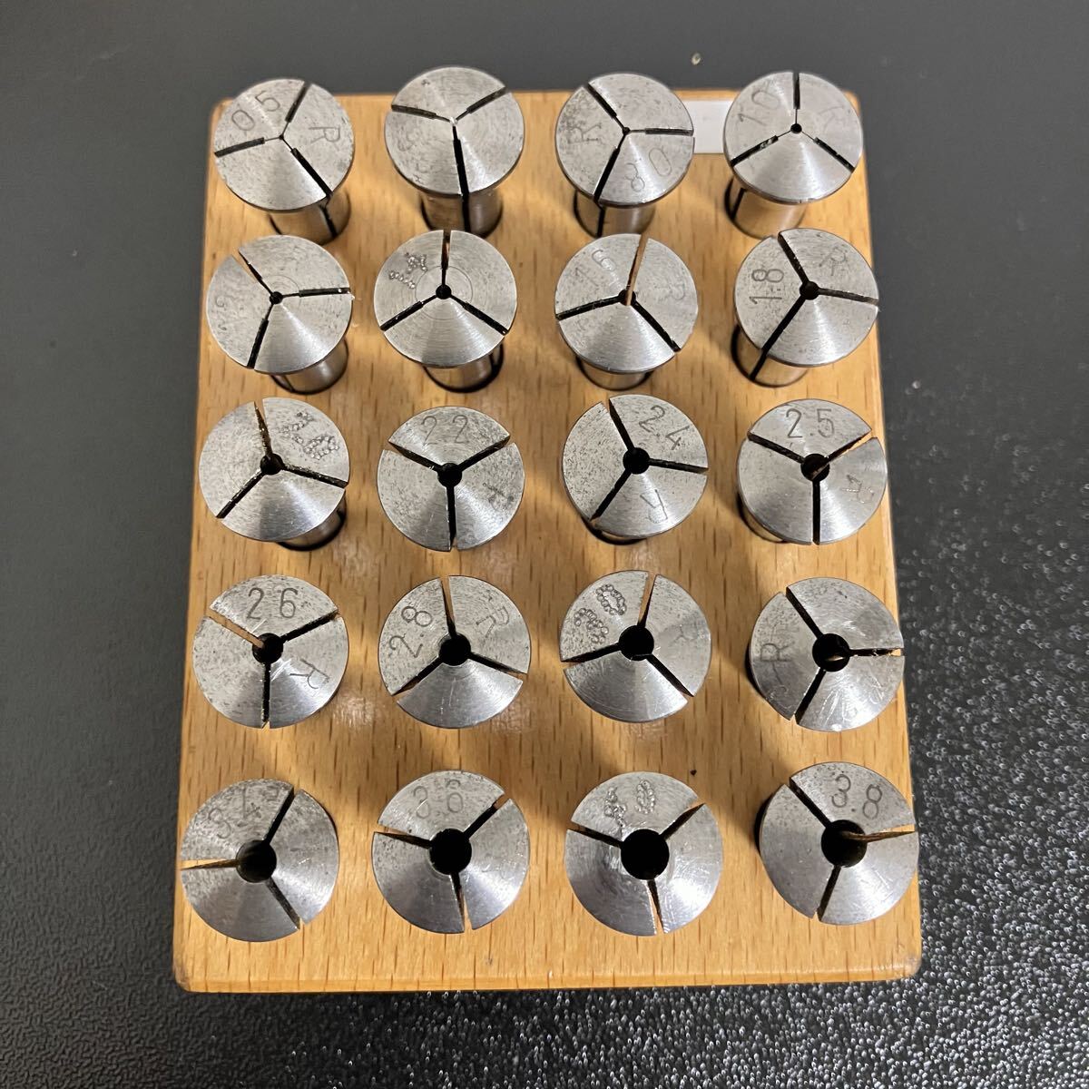 【Bergeon】 時計旋盤 コレットチャック WW8mm 0.5~4.0mm20本セット ベルジョン 【1円スタート】拍卖