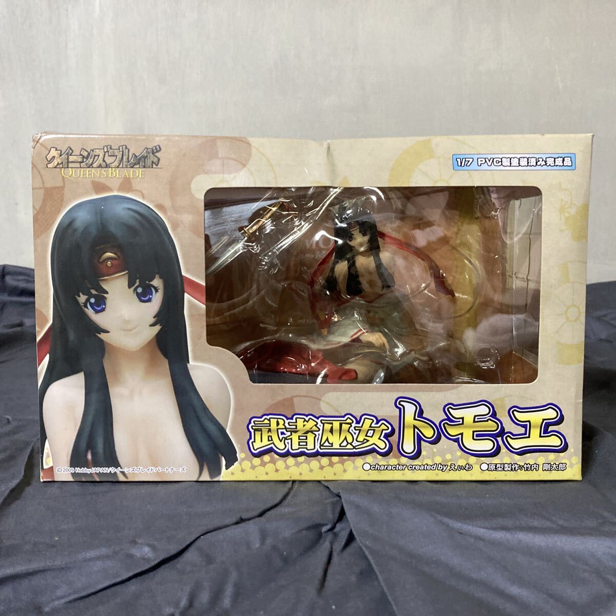 撮影のみ クイーンズブレイド 武者巫女トモエ 1/7フィギュア PVC製塗装済み完成品 拍卖