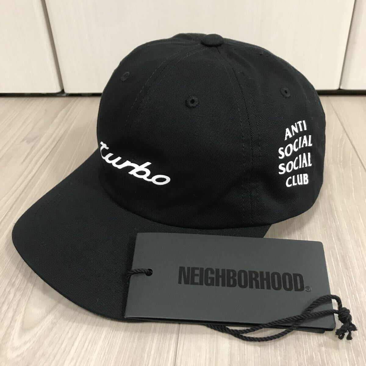 NEIGHBORHOOD Anti Social Social Club TURBO CAP HAT BLACK ネイバーフッド アンチソーシャルクラブ コラボ キャップ 帽子 ハット ターボ拍卖