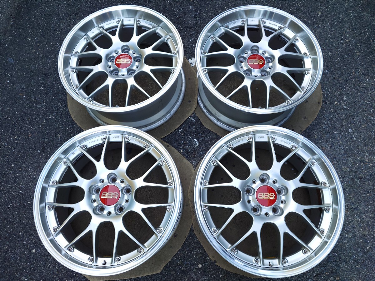 鍛造 BBS RS-GT DS-SLD ダイヤモンドシルバー 18インチ 8J+40 RS900 8.5J+30 RS904 PCD114.3 5穴 4本拍卖
