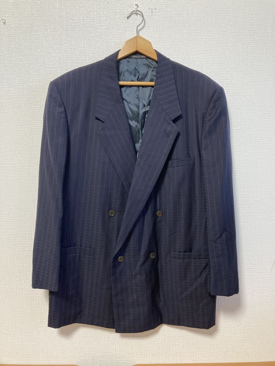 12-104 GIANNI VERSACE ジャンニ ヴェルサーチ ジャケット スーツ 服 ストライプ メンズ 紳士 ファッション ブランド拍卖