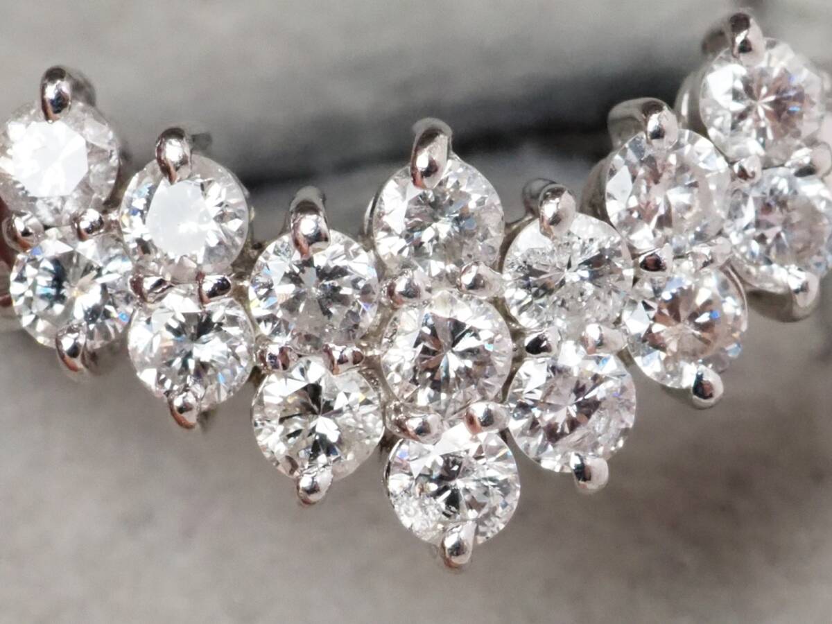 【8500B】Pt850 天然ダイヤモンド 1.05ct/4.76g/ジュエリーマキ リング 指輪 ♯16拍卖