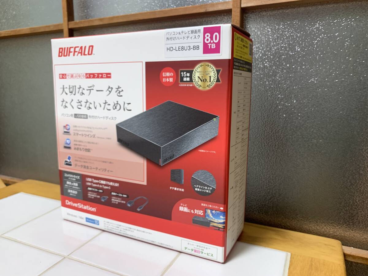 新品未開封品 BUFFALO バッファロー HD-LE8U3-BB 外付けハードディスク 8TB拍卖