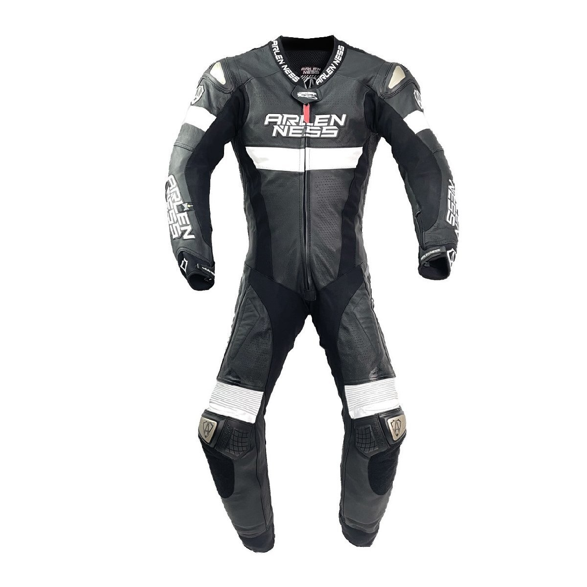新規格MFJ公認モデル ARLENNESS アレンネス ハイグレード レーシングスーツ 308 BLACK 48サイズ M相当 \1~ 1円拍卖