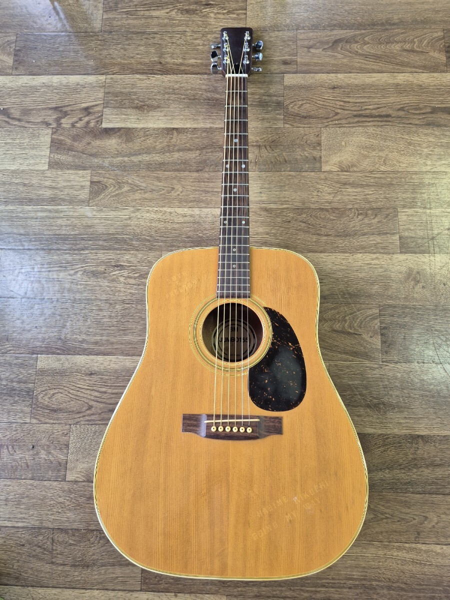 正体不明 超レア、貴重「BM JUMBO 155」(MADE IN JAPAN)1974年。1960年前半のマーチンコピー。牛骨ロングサドル、良く鳴ります。拍卖