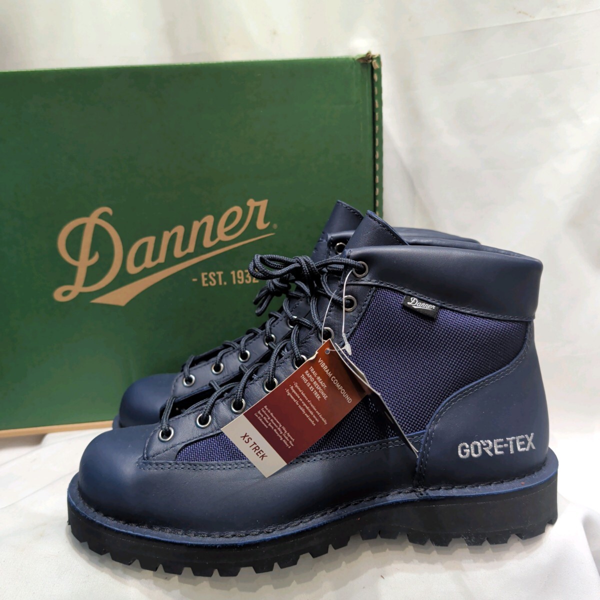 【新品/未使用/箱あり】DANNER FIELD EM-GTX ダナー フィールド ゴアテックス US9/27cm メンズ 靴 ブーツ ネイビー Vibramソール GORE-TEX拍卖