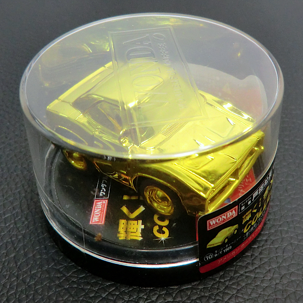 当時物!ダッジチャージャー R/T 1969 プルバックミニカー【WONDA 輝く!金メッキカー コレクション】アメ車/缶コーヒー/ミニカー拍卖