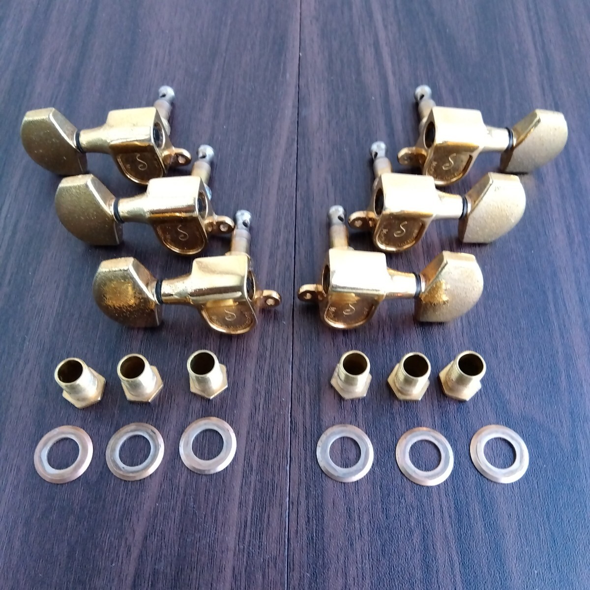 【1円スタート】70s Made In W.Germany Schaller gold peg サイドリグ GIBSON シャーラー ゴールド ペグ ギブソンなど【送料無料】拍卖