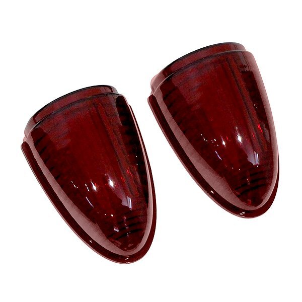 ナマズマーカー 40cm用 2個 レッド 赤 樹脂 レンズ 大型車 トラック デコトラ サイドマーカー マーカーランプ レトロ 交換レンズ 予備拍卖