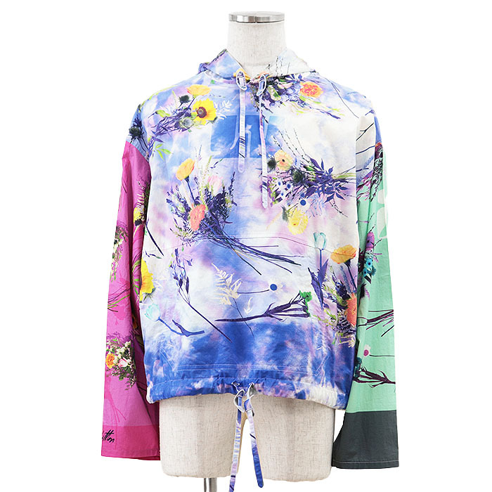 【極美品】LOUIS VUITTON ルイ・ヴィトン パーカー 2020S/S シャツ 花柄 プリント コットン100% フーディー ユニセックス S マルチカラー拍卖