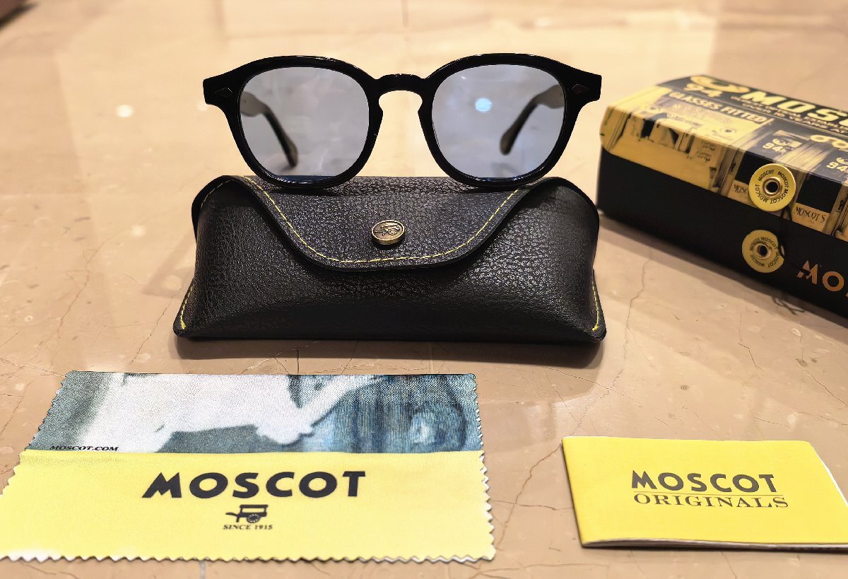 名作モデル☆新品☆ MOSCOT モスコット LEMTOSH レムトッシュ ウェリントン眼鏡 メガネ・サングラス・ジョニーデップ愛用モデル/ブルー拍卖