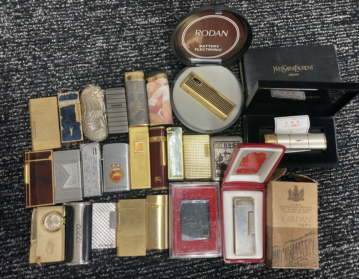 1円~! 中古現状品/着火未確認【ライター 21点 おまとめ】ガスライター オイルライター マッチケース ライターケース 喫煙グッズ 喫煙具 拍卖