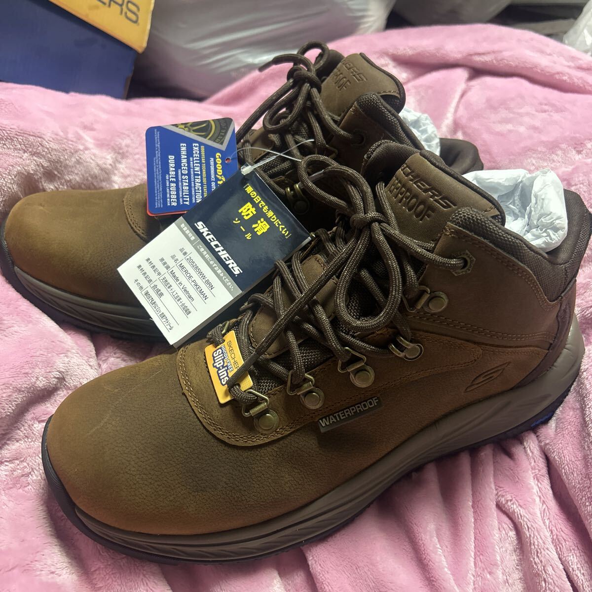 新品激安!現行!防水スケッチャーズ スリップインズ リラックスドフィット:メロエ - パイクマントレッキングシューズ27.0㎝定価18150円拍卖