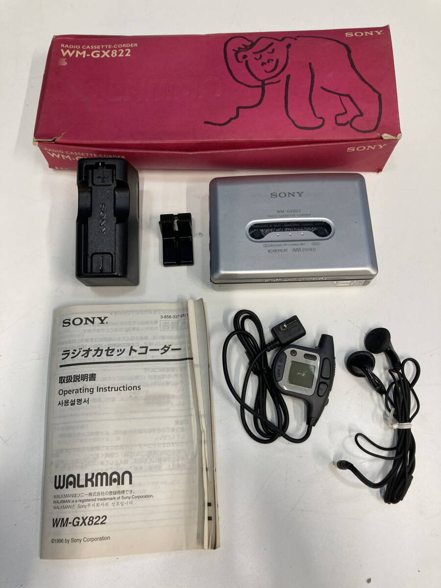 SONY ソニー WALKMAN ウォークマン WM-GX822 ラジオカセットレコーダー ポータブル カセットプレーヤー オーディオ機器 箱付き 2016012拍卖