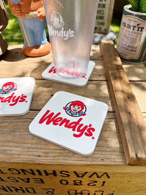 ウェンディーズ ラバーコースター (ホワイト) 単品 ■ アメリカン雑貨 アメリカ雑貨拍卖