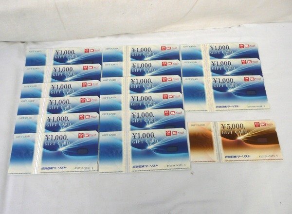 ☆☆近畿日本ツーリスト ギフトカード 1,000円×15枚 5000円×1枚 計20,000円分☆未使用品拍卖