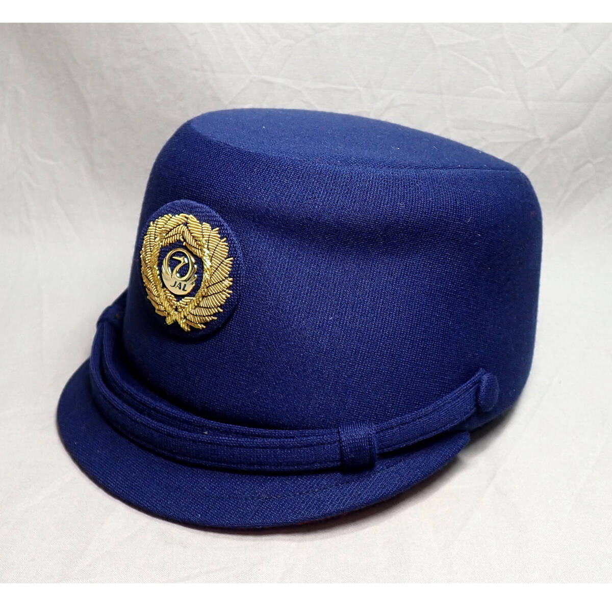 美品【JAL 日本航空 6代目 制服 客室乗務員 帽子 L 赤】制帽 CA スチュワーデス物語 ユニフォーム オンワード 当時物 森英恵 コスプレ拍卖