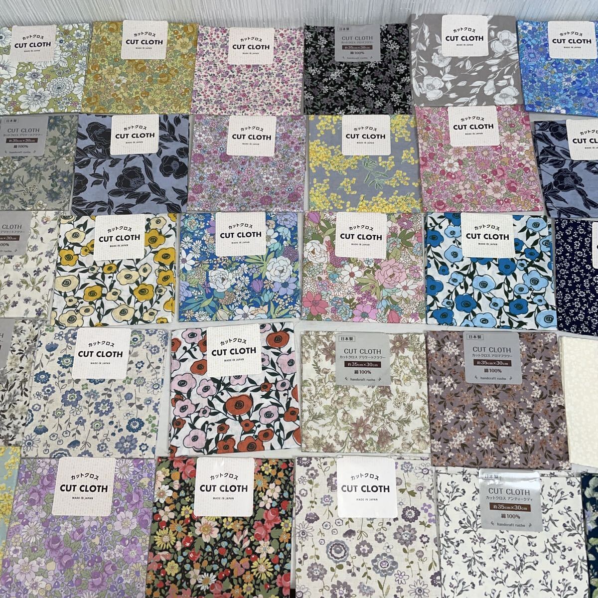 花柄 カットクロス 約35㌢× 30㌢ 未使用 30枚セット シーチング拍卖