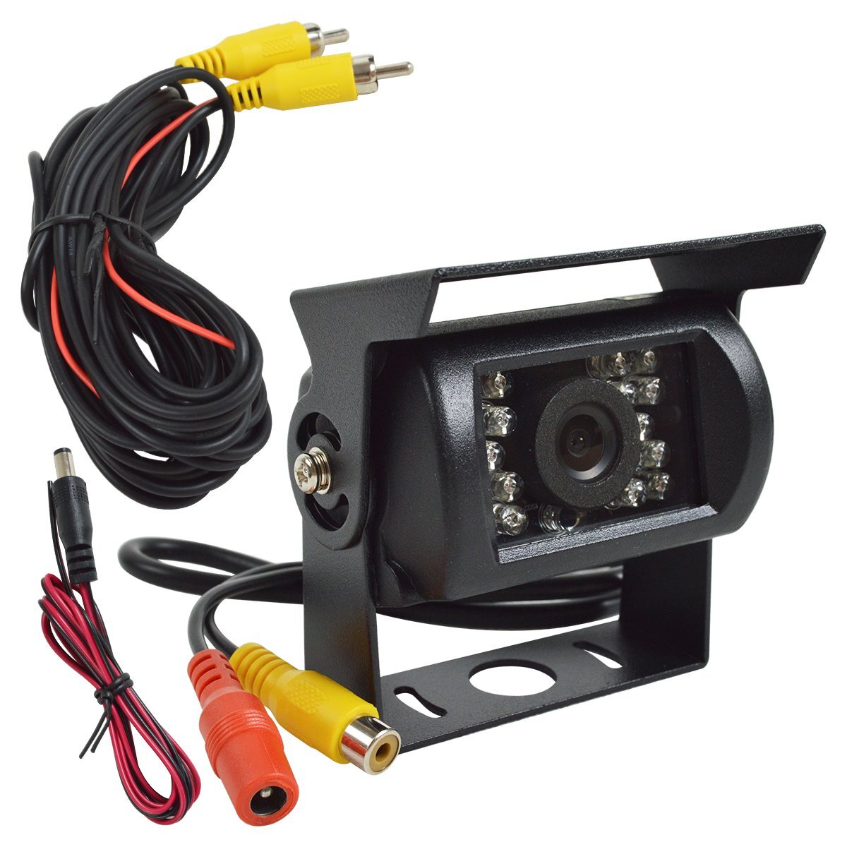 【送料無料】12V/24V バック カメラ + 20m 延長 配線 セット RCA端子 リア リヤ カメラ 赤外線 LED 暗視 乗用車 トラック バス 広角 120°拍卖