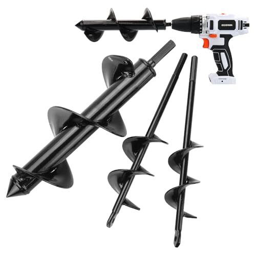 ショートセット 【現役園芸師が推薦】 園芸用アースドリル 3サイズセット 穴掘り 園芸 穴あけ器 電動工具 DIY 農業 オーガー拍卖