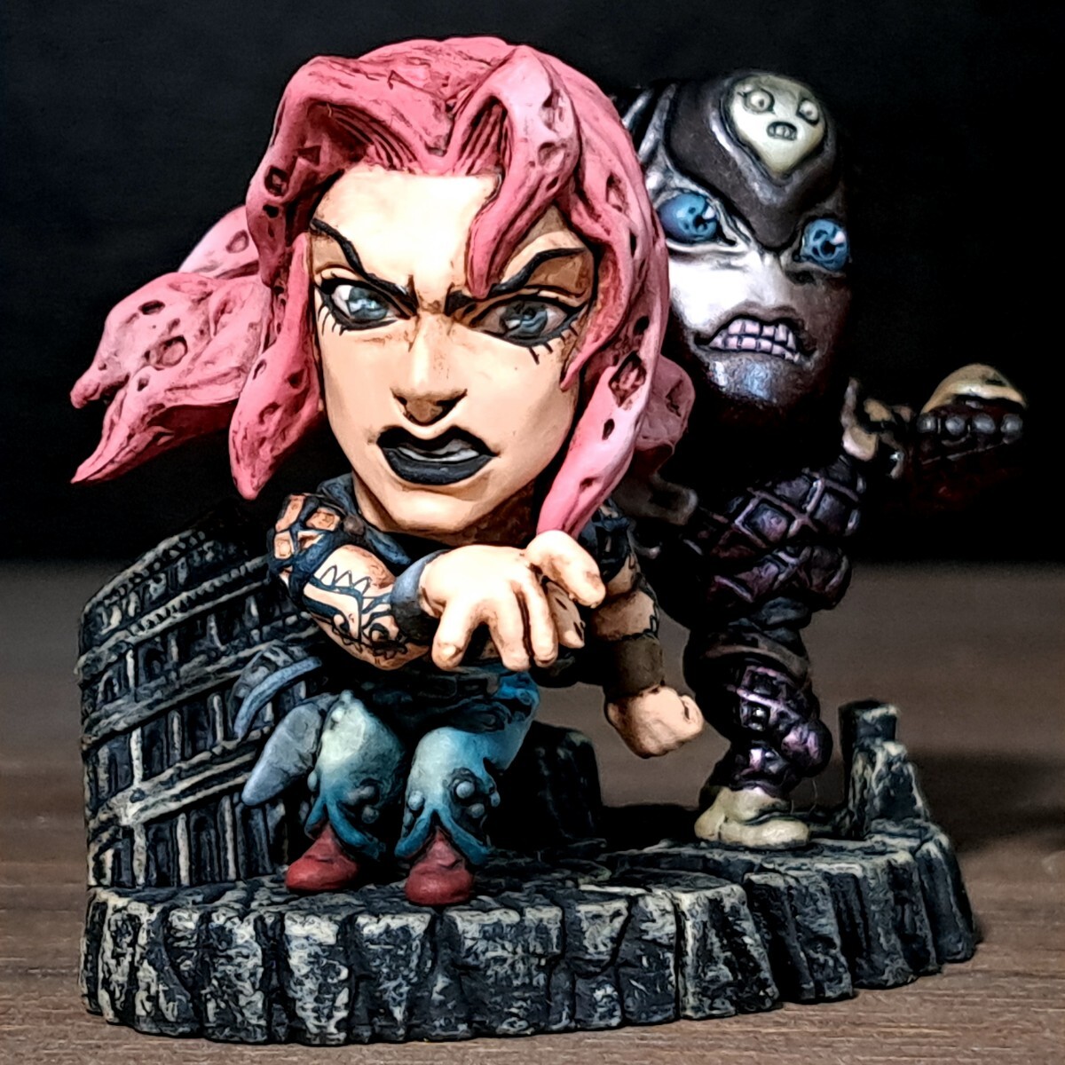 ディアボロ&キング・クリムゾン リペイント/ジョジョの奇妙な冒険/キャラヒーローズ/フィギュア/リメイク/カスタムペイント拍卖