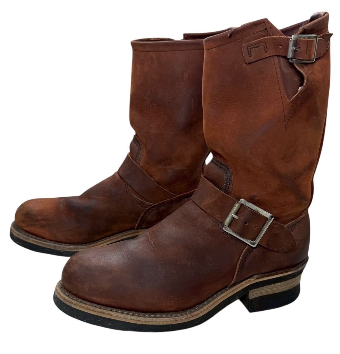PT91プリント RED WING 8272 レッドウイング 90周年限定 1STモデル エンジニアブーツ オイルドヌバックレザー ダークブラウン US6D 24㎝拍卖