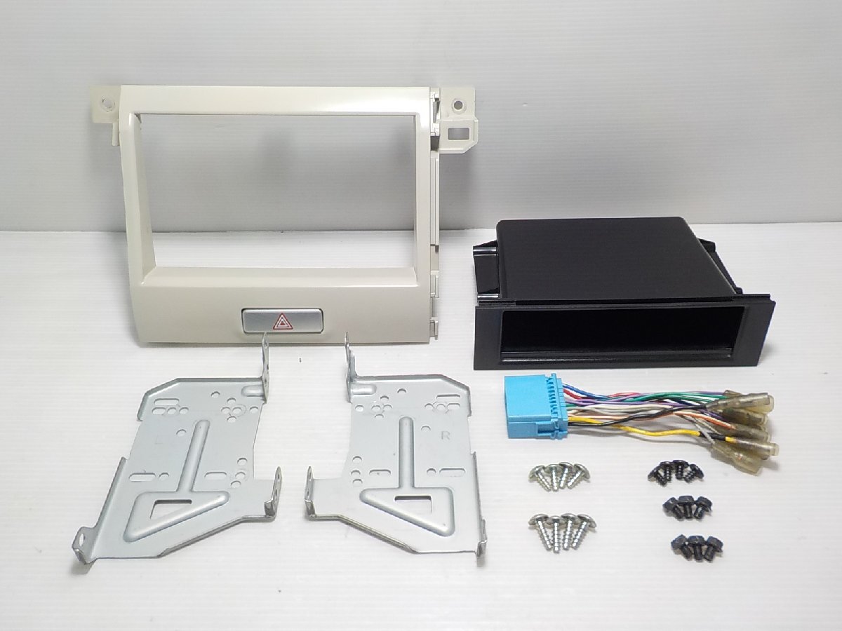 アルト ラパン HE22S 2DIN 純正 オーディオパネル ナビパネル 社外デッキ取付キット 小物入れ ハーネス ステー ビス付き☆2354三J2002拍卖