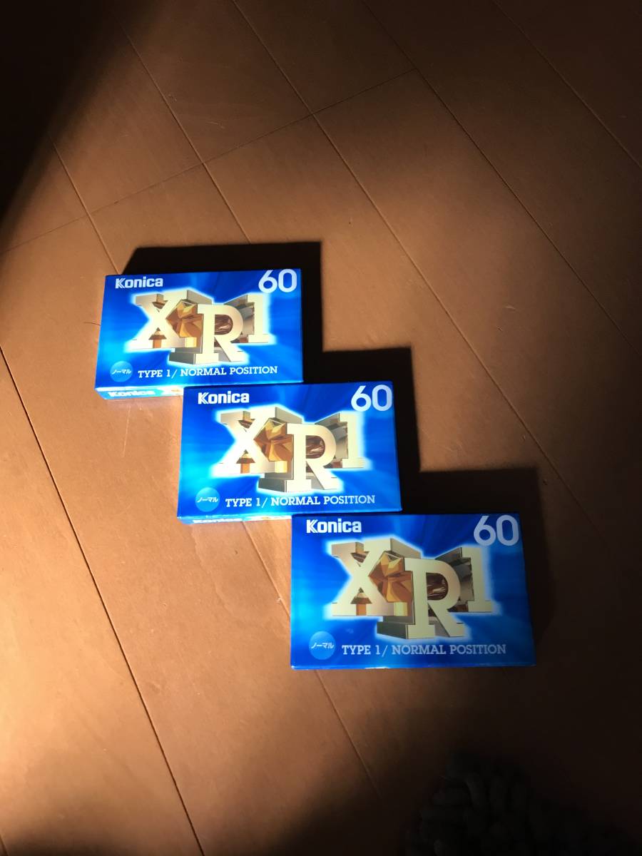3本 セット まとめて 未使用 カセットテープ Konica XR1 60 TYPE1 NORMAL POSITION コニカ拍卖