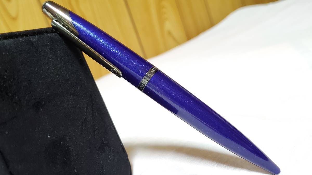 正規 レア Alfred Dunhill アルフレッドダンヒル ギャラクシーラメ ラグジュアリー ボールペン 紺×クローム 筆記具 黒 スターダストブルー拍卖