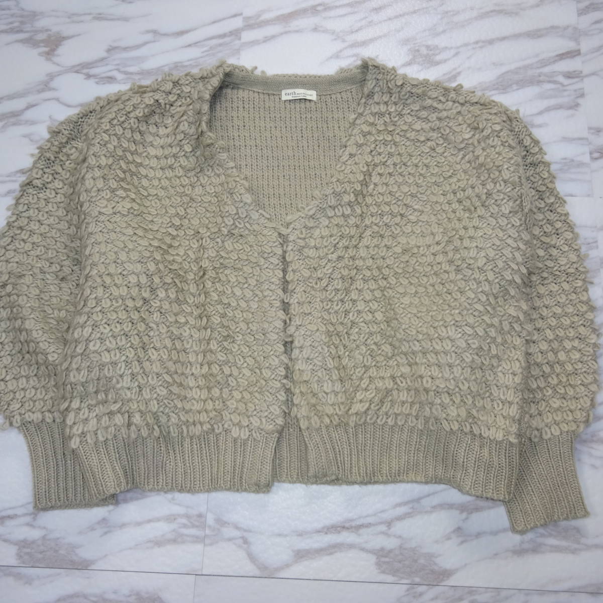 CC3 ★ earth music&ecology|アースミュージックアンドエコロジー プレミアムレーベル レディース ニットカーディガン フリーサイズ拍卖