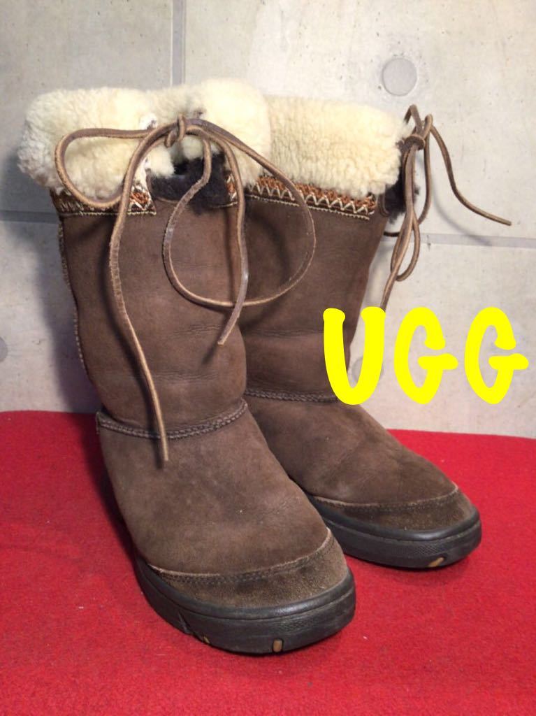 【売り切り!送料無料!】A-90 UGG/ムートンブーツ/スノーブーツ/24.0cm!中古箱なし!拍卖