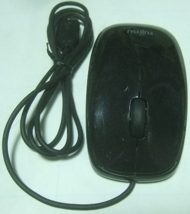 ●Fujitsuロゴ入りUSBマウス(黒,横スクロール)。拍卖