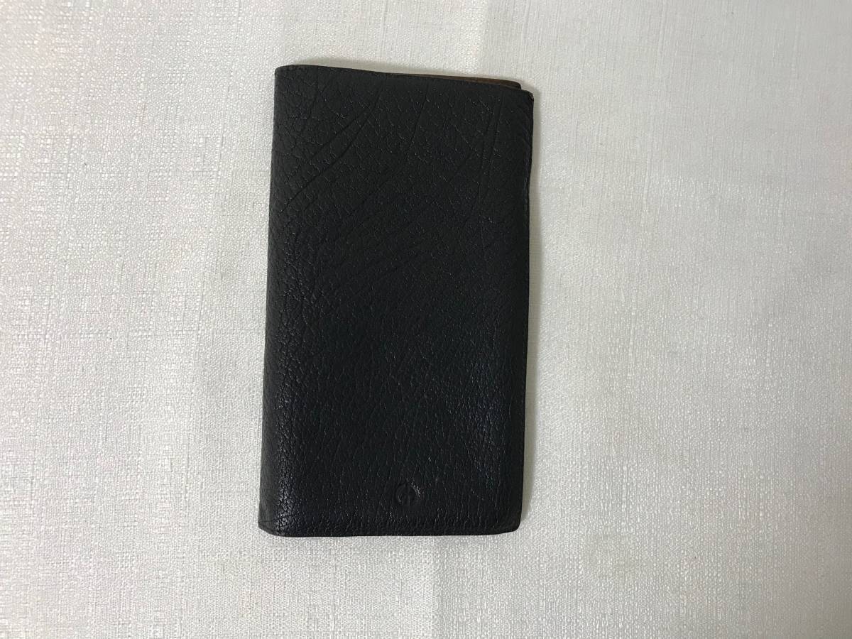 本物ジョルジオアルマーニGIORGIOARMANI本革レザー二つ折り長財布サイフ札入れカードケースメンズ黒ブラックビジネスレディース拍卖