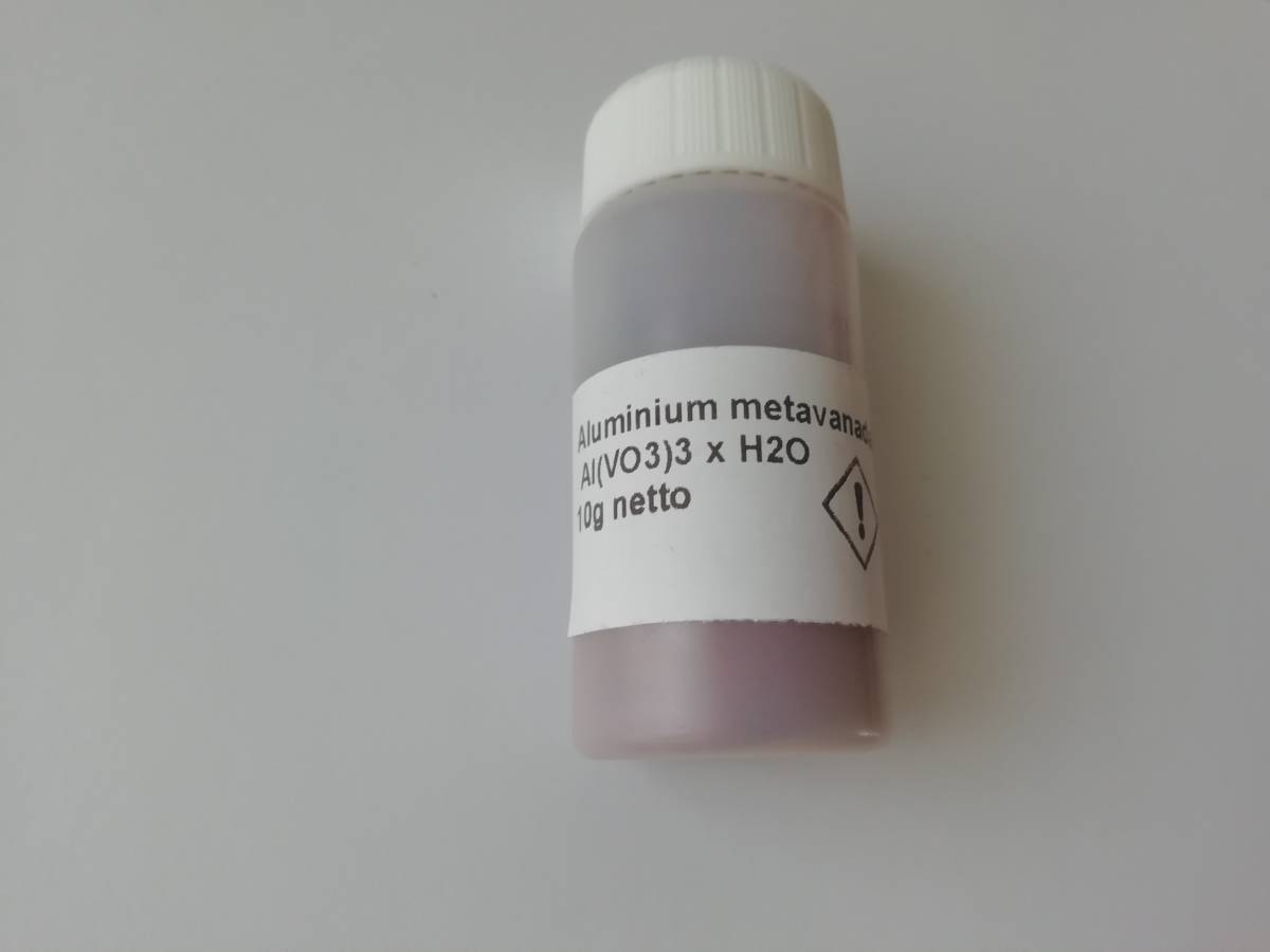 メタバナジン酸アルミニウム水和物 10g Al(VO3)3・H2O 無機化合物標本 試薬 Aluminium metavanadate拍卖