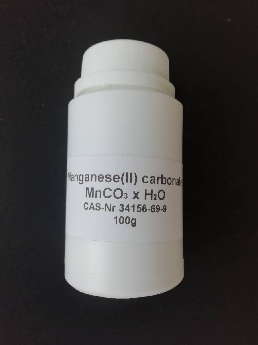 炭酸マンガン(II)水和物 100g MnCO3・H2O 無機化合物標本 試薬 Manganese(II) carbonate拍卖