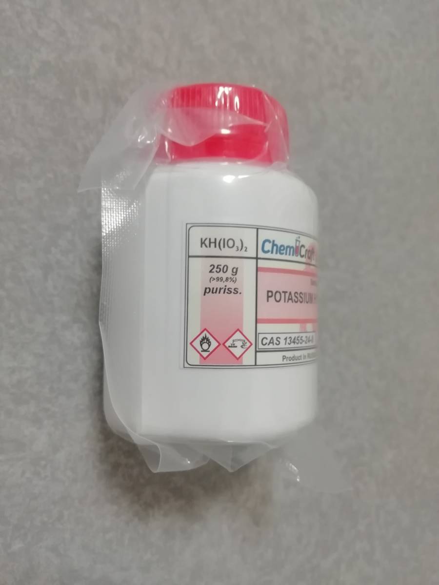 二ヨウ素酸水素カリウム 99.8% 250g KH(IO3)2 無機化合物標本 試薬 重ヨウ素酸カリウム拍卖