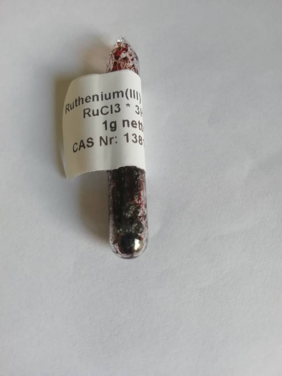 塩化ルテニウム(III)三水和物 1g RuCl3・3H2O アンプル密封 無機化合物標本 試薬 三塩化ルテニウム ruthenium(III) chloride拍卖