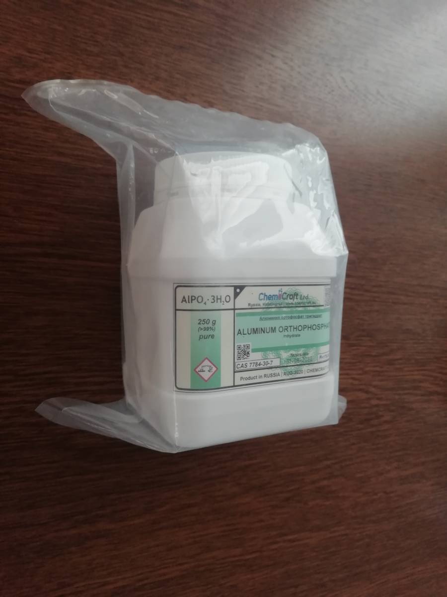 オルトリン酸アルミニウム三水和物 99% 250g AlPO4・3H2O 試料 無機物 無機化合物標本 試薬拍卖