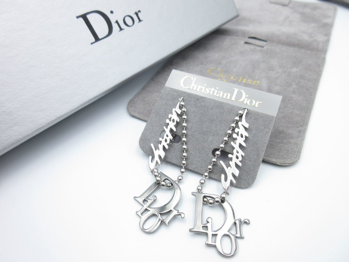 【極上美品】激レア Christian Dior イヤリング フェザー ロゴ クリスチャン ディオール ヴィンテージ アクセサリー レディース ed-16-3拍卖
